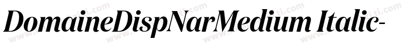 DomaineDispNarMedium Italic字体转换